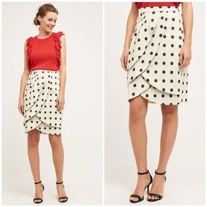 Anthropologie Eva Franco Polka Dot Pencil Skirt
